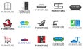 Vector set of logos for furniture store