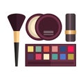 Vector set make up brushes and beauty fashion cosmetic icon.