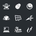 Vector Set of Mars Exploration Icons.