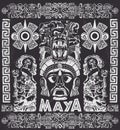 Vector set of Mayan motifs Royalty Free Stock Photo