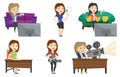 Vector set of media people characters.