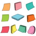 Vector set of memo note Royalty Free Stock Photo