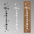 Vector set of Merry Christmas designs for home porch sign