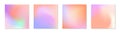 Vector set of mesh gradient backgrounds in peach and purple colors Royalty Free Stock Photo
