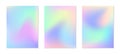 Vector set of mesh gradient backgrounds in soft pastel colors Royalty Free Stock Photo