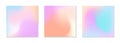 Vector set of mesh gradient backgrounds in soft pastel colors Royalty Free Stock Photo