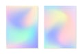 Vector set of mesh gradient cosmic backgrounds Royalty Free Stock Photo