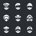 Vector Set of Military forces Icons.