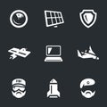 Vector Set of Military intelligence Icons.