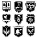 Set of military patches design