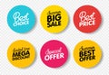 Vector set of modern colorful labels for greetings and promotion Royalty Free Stock Photo