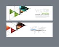 Vector set of modern horizontal website banners with circles, tr Royalty Free Stock Photo