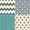 Vector set of Stylish Abstract modern seamless geometric textile vector background