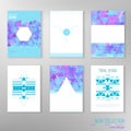 Vector set of modern tribal design cards with