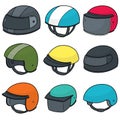 Vector set of motorcycle helmet Royalty Free Stock Photo