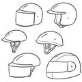 Vector set of motorcycle helmet Royalty Free Stock Photo