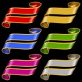 Vector set of Multicolor Banner Ribbons Royalty Free Stock Photo