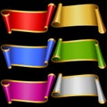 Vector set of Multicolor Banner Ribbons