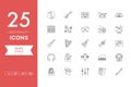 Vector set of Music Tools icons