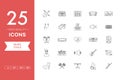 Vector set of Music Tools icons