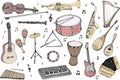 Vector set of musical instruments.