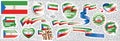 Vector set of the national flag of Equatorial Guinea in various creative designs Royalty Free Stock Photo