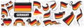 Vector set of the national flag of Germany Royalty Free Stock Photo