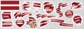 Vector set of the national flag of Latvia in various creative designs Royalty Free Stock Photo