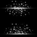 Vector set of neon laser glow light . horizontal gleaming line flash effect on transparent. Decorative colorful