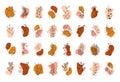 Vector set of nerd elements with circles Royalty Free Stock Photo