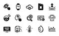 Vector set of No alcohol, Chemistry lab and Select user icons simple set. Vector