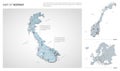 Vector set of Norway country.