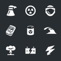 Vector Set of Nuclear power Icons.