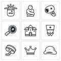 Vector Set of Nuthouse Icons.