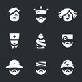 Vector Set of Nuthouse Icons.