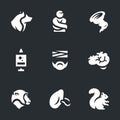 Vector Set of Nuthouse Icons.