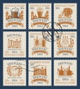 Postage stamps on the theme of beer and brewery