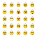 Vector set of old women emoticons.