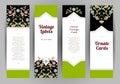 Vector set of ornate cards in Eastern style. Royalty Free Stock Photo