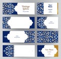 Vector set of ornate Eastern cards.