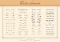 Vector set of ornate frames and scroll elements Royalty Free Stock Photo