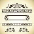 Vector set of ornate page decor elements