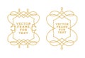 Vector set of outline emblems and badges