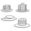 Vector set of pancake