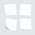 Vector Set of Paper Sticker Sticky Note Post Memo Label Royalty Free Stock Photo