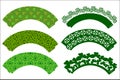 Vector set of Party Cupcake Decorations for St. Patrick`s Day. C