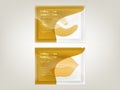 Vector set of patches for lips and eyes with gold