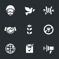 Vector Set of Peacemaker Icons.