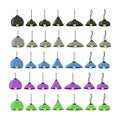 vector set of pendant ceiling light lamps