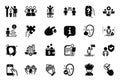 Vector Set of People icons related to Checkbox, Safe water and Leadership. Vector Royalty Free Stock Photo